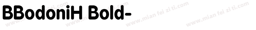 BBodoniH Bold字体转换